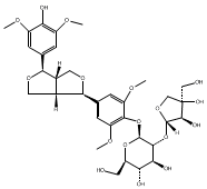 (-)-丁香樹脂酚-4-O-β-D-呋喃芹糖基-(1→2)-β-D-吡喃葡萄糖苷