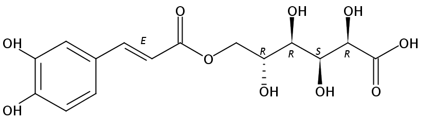 6-O-反式咖啡酰葡萄糖酸 CAS號：1147861-80-0 中藥對照品標(biāo)準(zhǔn)品