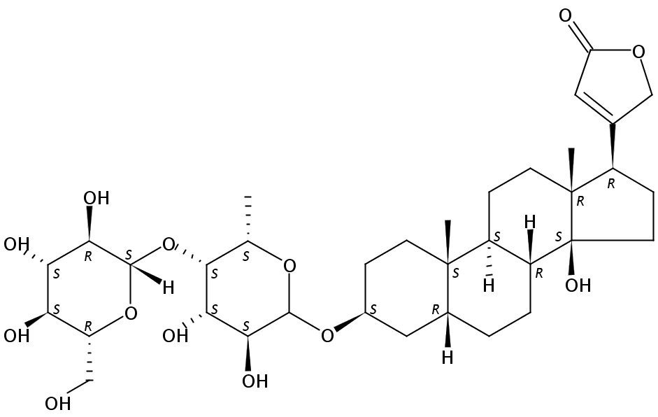 洋地黃毒苷元葡萄糖基巖藻糖苷 CAS：2446-63-1 中藥對照品