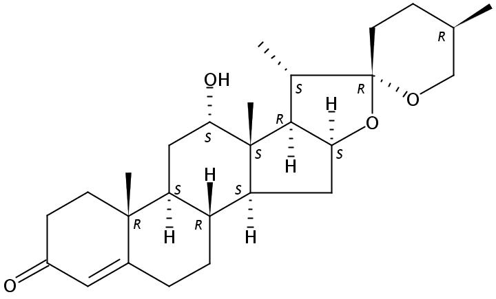 (25R)-12α-Hydroxyspirost-4-en-3-one｜ CAS No：50888-50-1中藥對照品