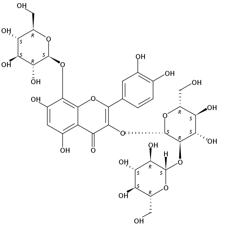 棉花皮素-3-槐二糖-8-葡萄糖苷CAS No：77306-93-5 對照品 標準品