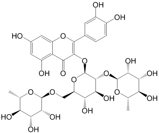 槲皮素-3-O-蕓香糖-(1→2)-O-鼠李糖苷 | CAS No.55696-57-6