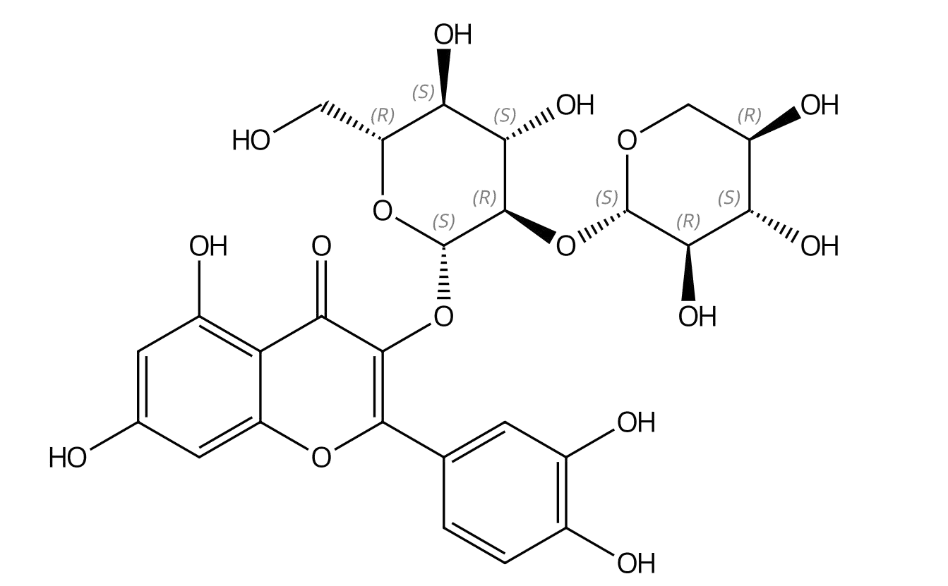 槲皮素-3-O-桑布雙糖苷 | CAS No.83048-35-5