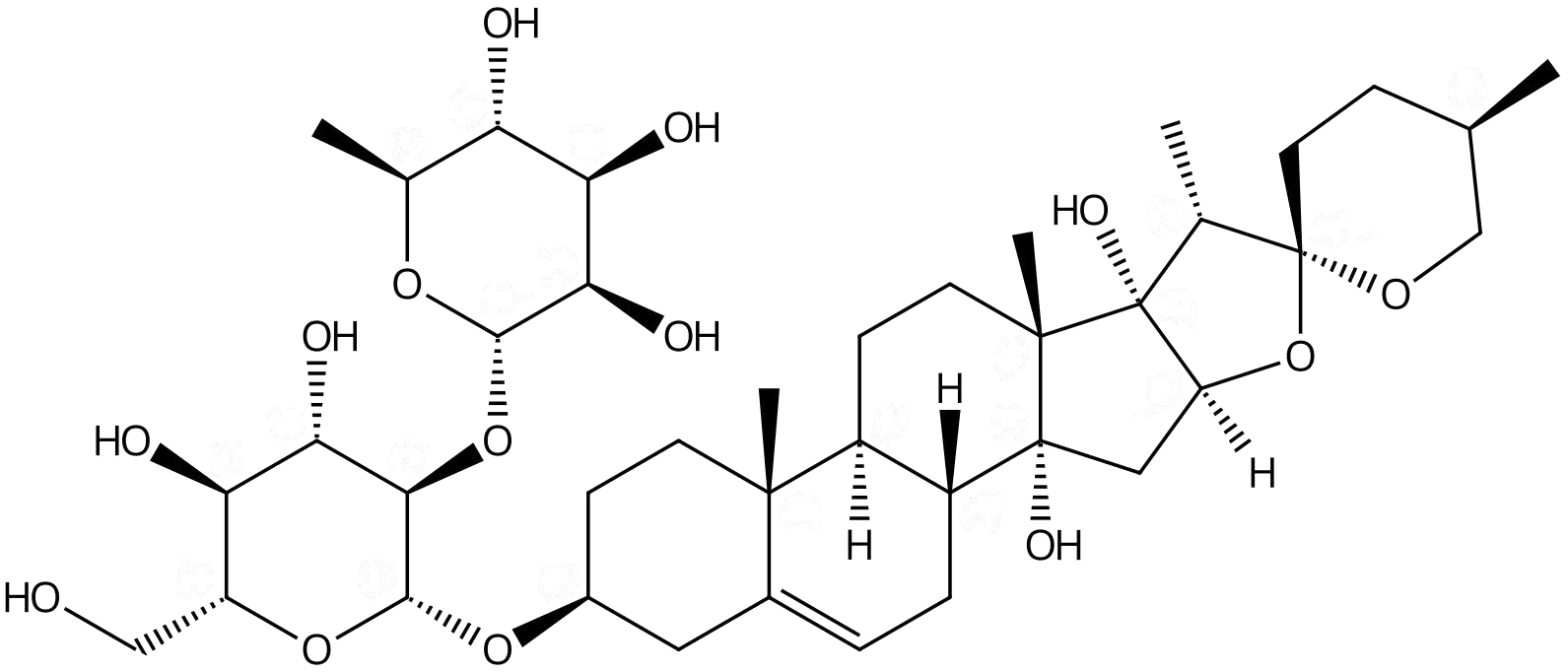 麥冬皂苷元-3-O-α-L-吡喃鼠李糖基-(1→2)-β-D-吡喃葡萄糖苷