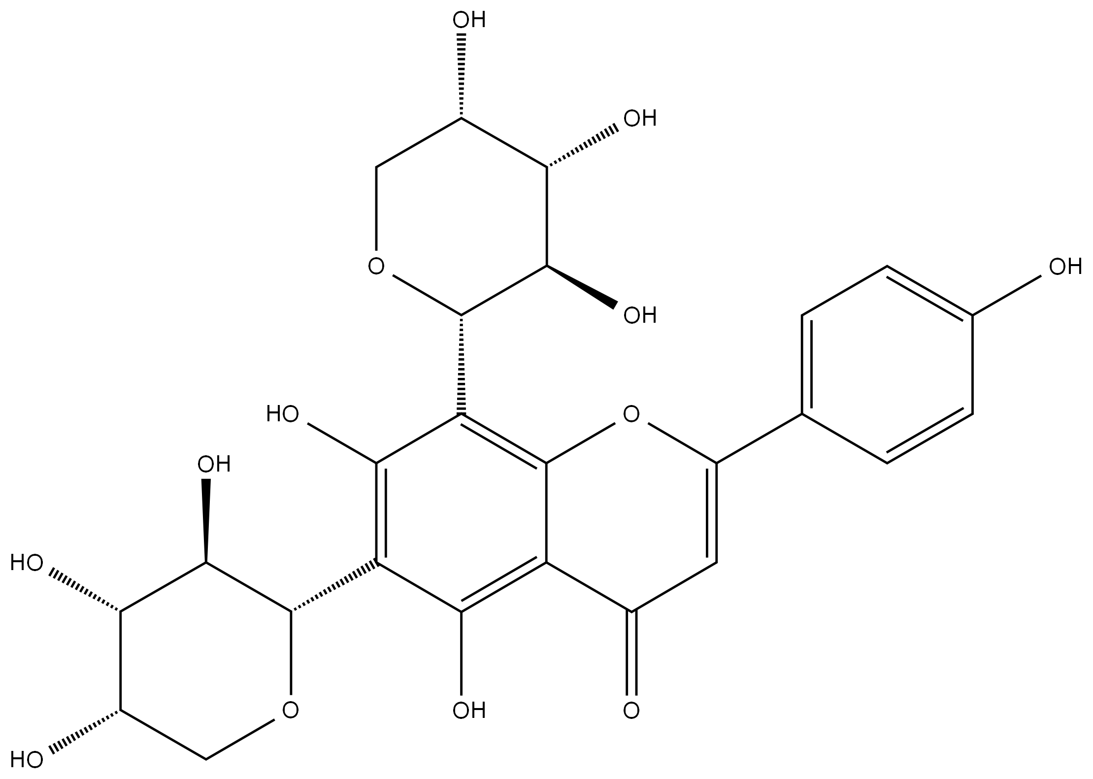 芹菜素-6,8-二-C-α-L-吡喃阿拉伯糖苷 丨CAS No.73140-47-3