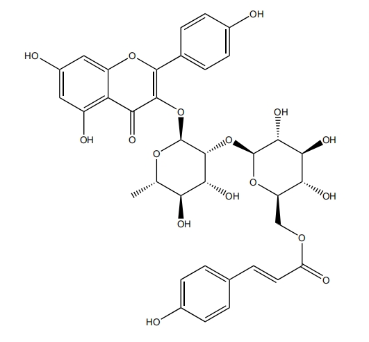 山柰酚-3-O-對香豆酰基鼠李糖葡萄糖苷 | CAS No.111957-48-3