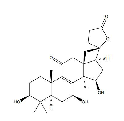 3β,7β,15β -三羥基-11-羰基-羊毛甾烷-8-烯-24→20內酯