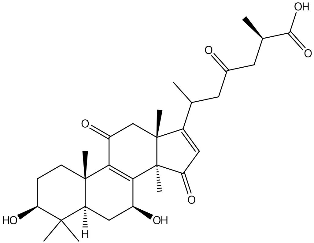 3β,7β-二羥基-11,15,23-三羰基-羊毛甾-8,16-二烯-26-酸 952285-97-1